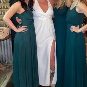 White wedding formal gown